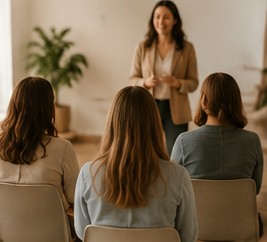 A wellness workshop with a small group